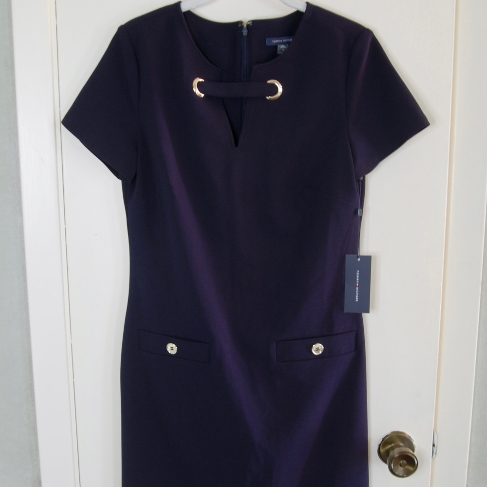 Tommy Hilfiger Navy Dress W/ Gold Buttons
